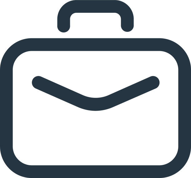 公文包图标孤立的白色背景图片下载