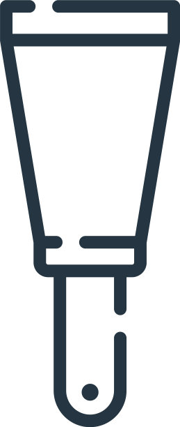 油漆刮板图标隔离在白色背景图片下载