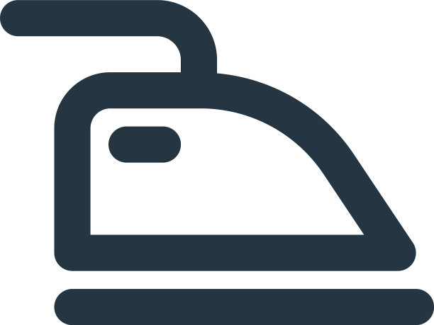 衣服熨斗图标孤立在白色背景图片下载