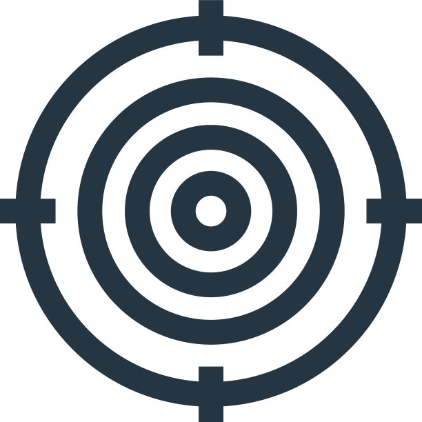 目标图标孤立在白色背景轮廓上图片下载