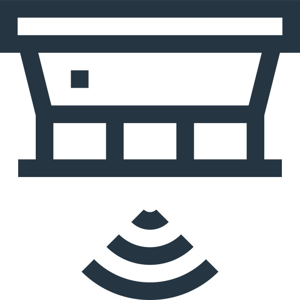 烟雾探测器图标隔离在白色背景图片下载