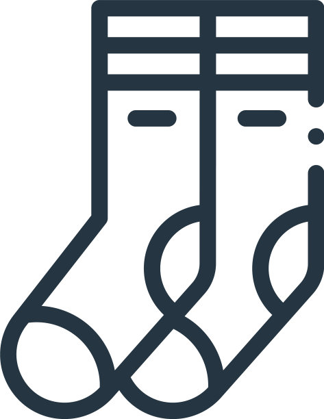 袜子图标袜子可编辑，笔触袜子线形图片下载