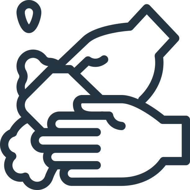 洗手图标孤立在白色背景图片下载