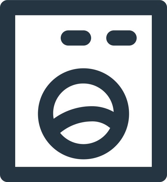 洗衣机图标孤立的白色背景图片下载