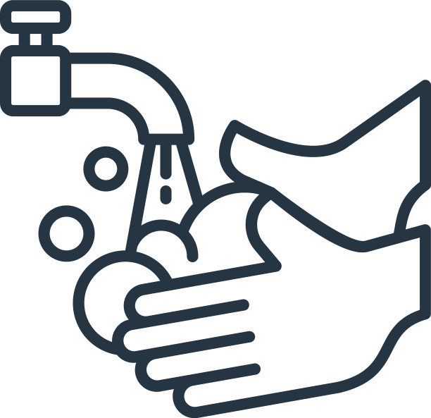 洗手图标孤立在白色背景图片下载