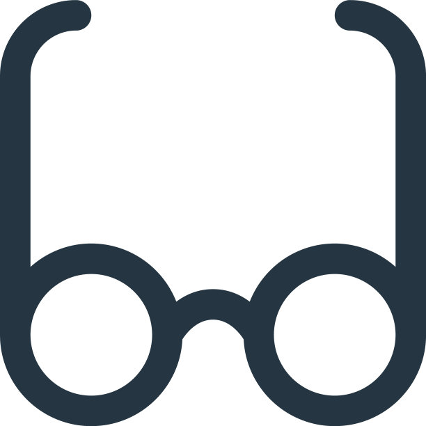 眼镜图标孤立在白色背景图片下载