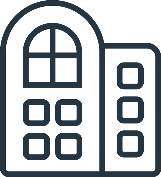 酒店图标酒店可编辑笔画酒店线性图片下载