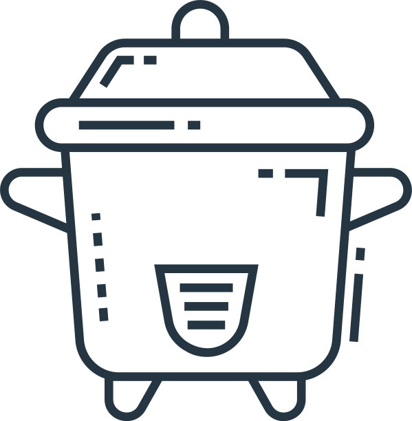 高压锅图标孤立在白色背景上图片下载