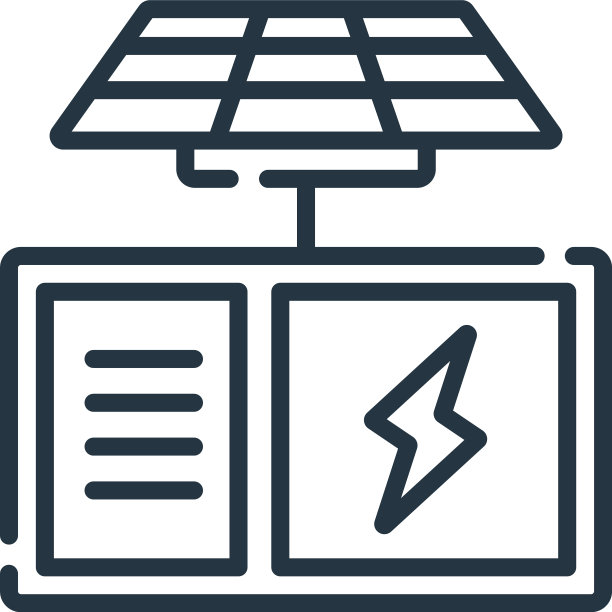太阳能电池板图标孤立在白色背景图片下载