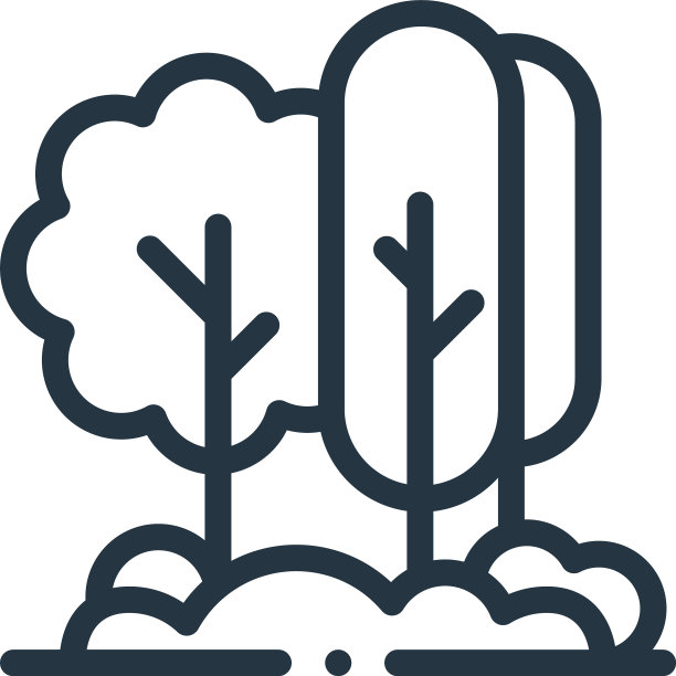 树图标树可编辑的描边树线性图片下载