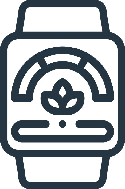 智能手表图标孤立在白色背景图片下载