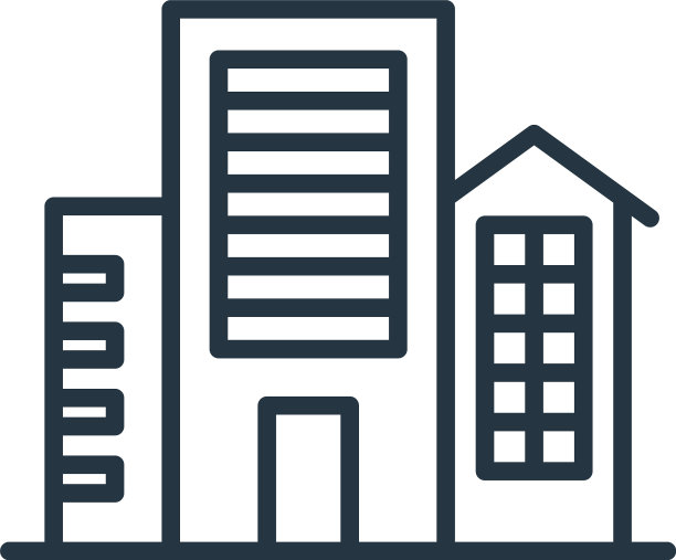 建筑图标建筑可编辑描边建筑图片下载