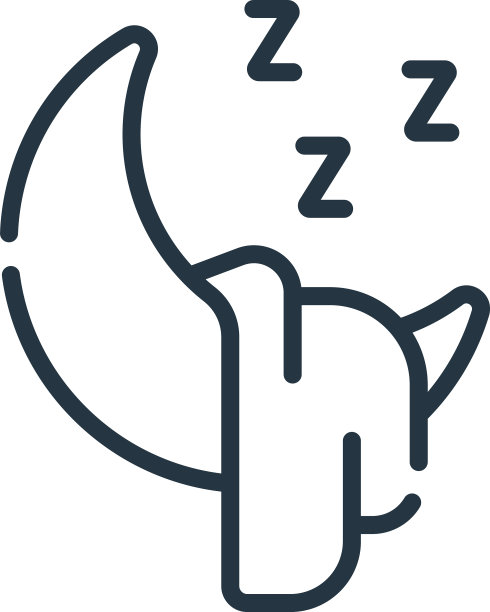 睡眠图标孤立的白色背景图片下载