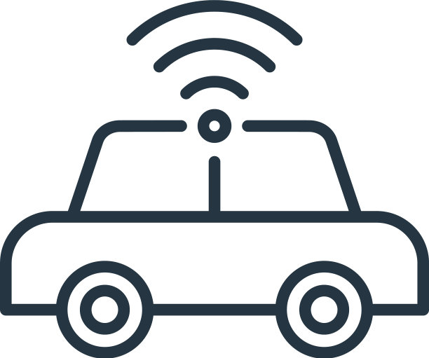 汽车图标孤立在白色背景轮廓图片下载