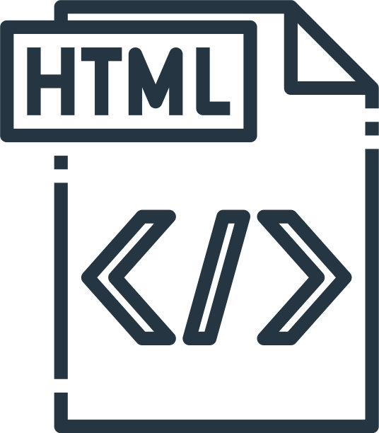 HTML文件图标隔离在白色背景图片下载