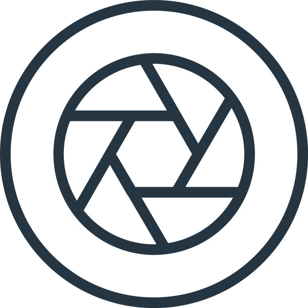 镜头图标镜头可编辑笔触镜头线性符号图片下载