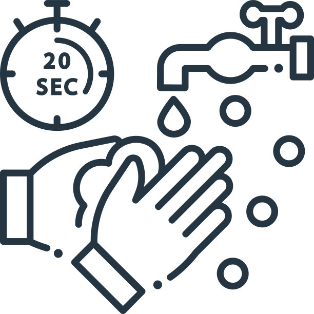 手洗图标孤立的白色背景图片下载