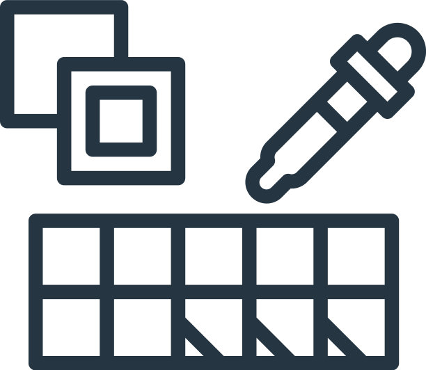 在白色背景上隔离油漆样本图标图片下载