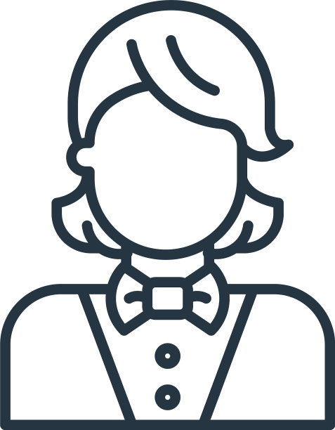 Croupier图标孤立在白色的背景图片下载