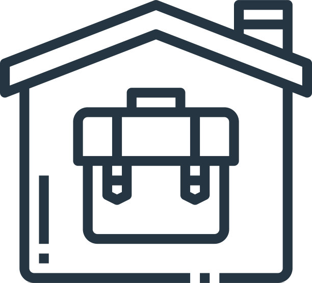 工作在家里图标孤立的白色背景图片下载