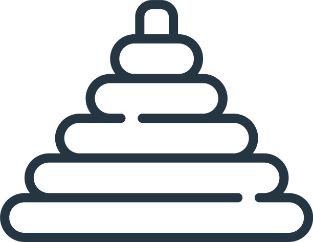 金字塔图标孤立在白色背景轮廓图片下载