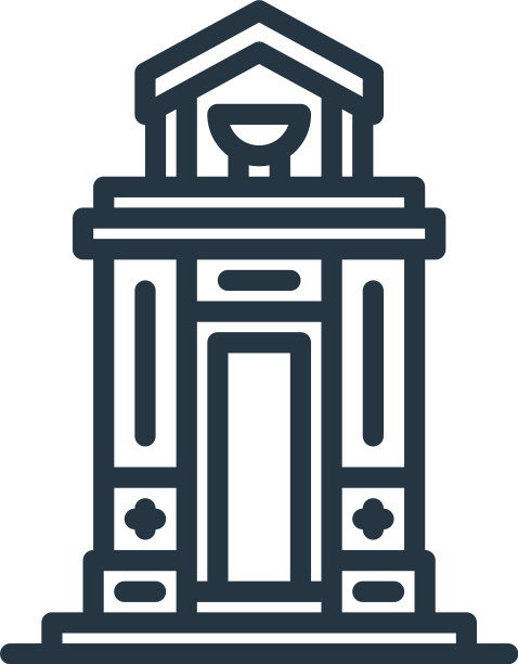 陵墓图标孤立在白色背景图片下载