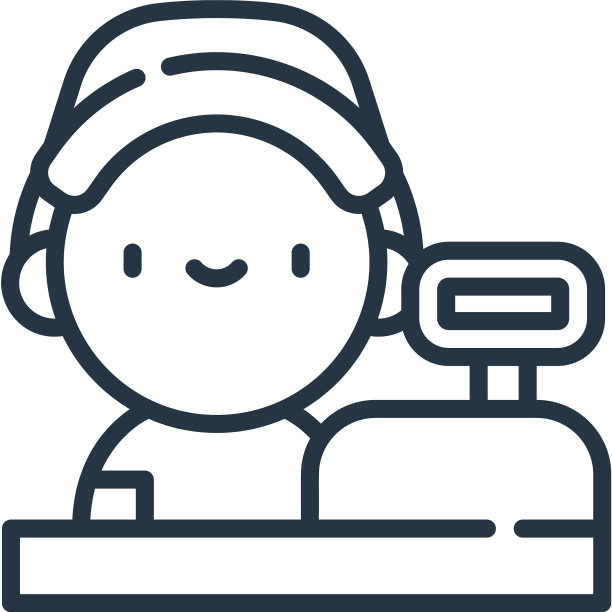 收银图标孤立在白色背景轮廓上图片下载