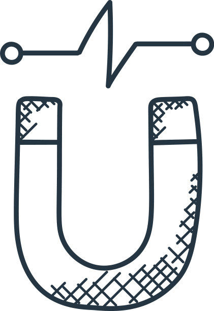 磁性图标隔离在白色背景上图片下载