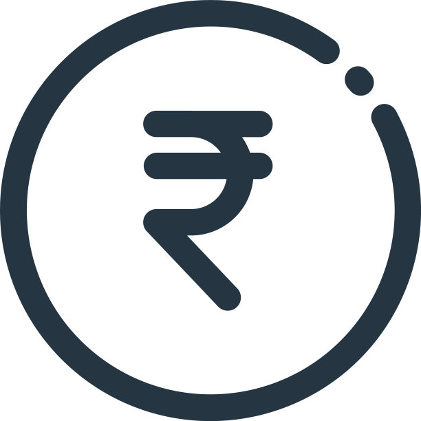 卢比符号图标孤立在白色背景上图片下载