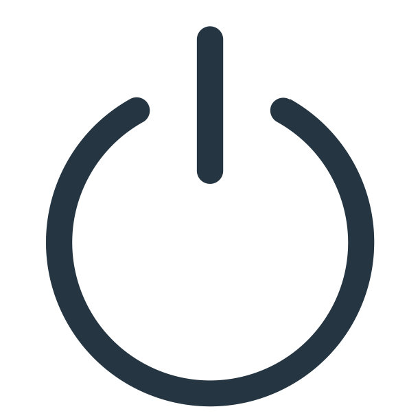 电源图标隔离在白色背景大纲图片下载