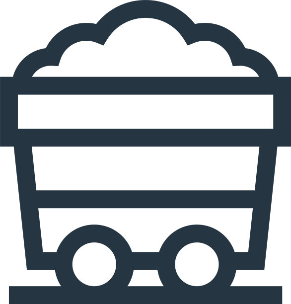 矿车图标隔离在白色背景图片下载