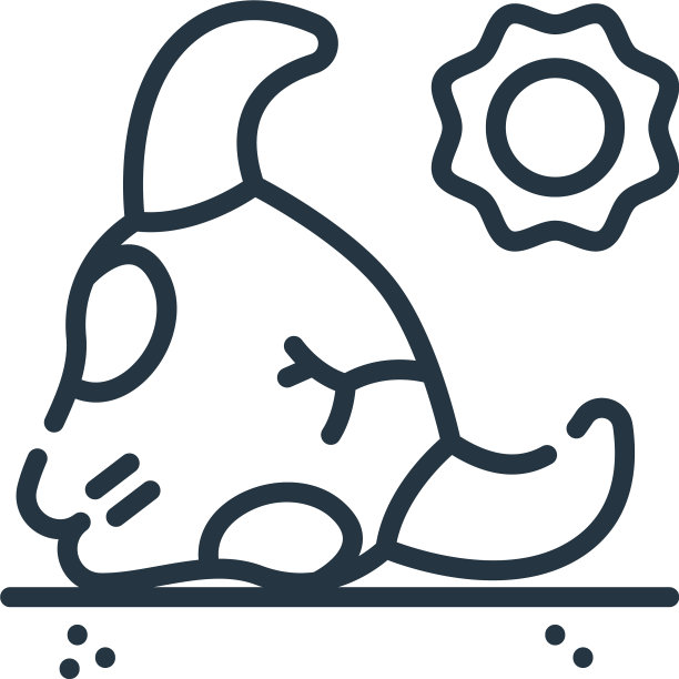 公牛图标孤立在白色背景轮廓图片下载