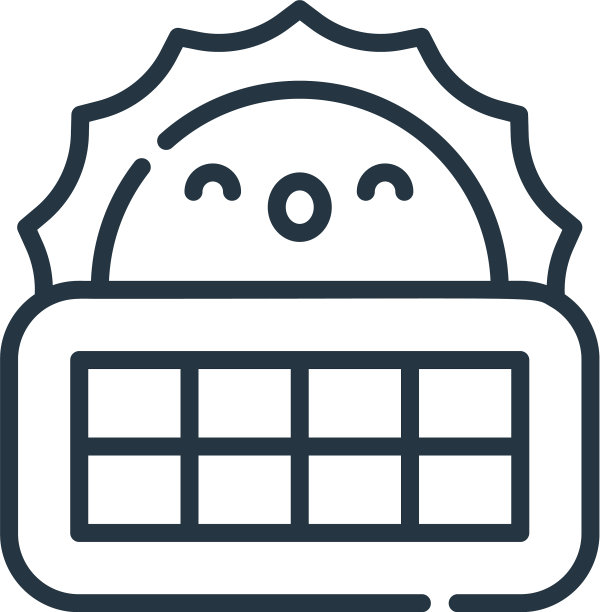 太阳能电池板图标孤立在白色背景图片下载