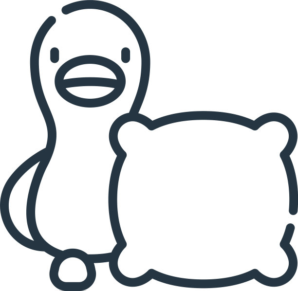 枕头图标孤立的白色背景轮廓图片下载