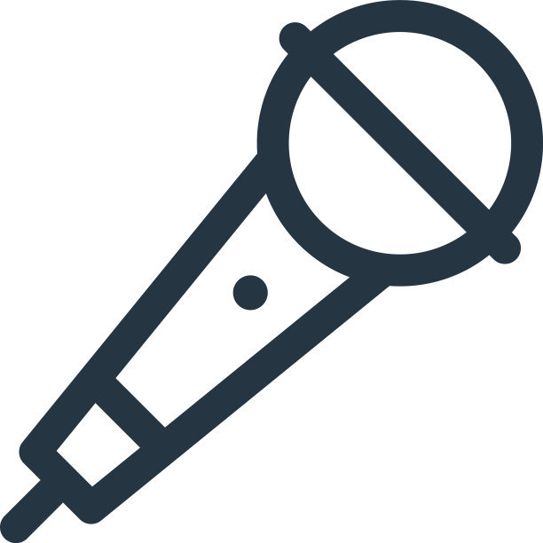 麦克风图标隔离在白色背景图片下载