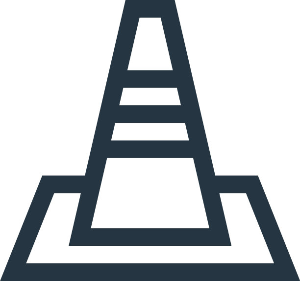 交通锥图标交通锥可编辑笔触图片下载