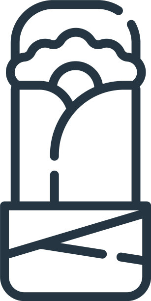 玉米煎饼图标孤立的白色背景轮廓图片下载