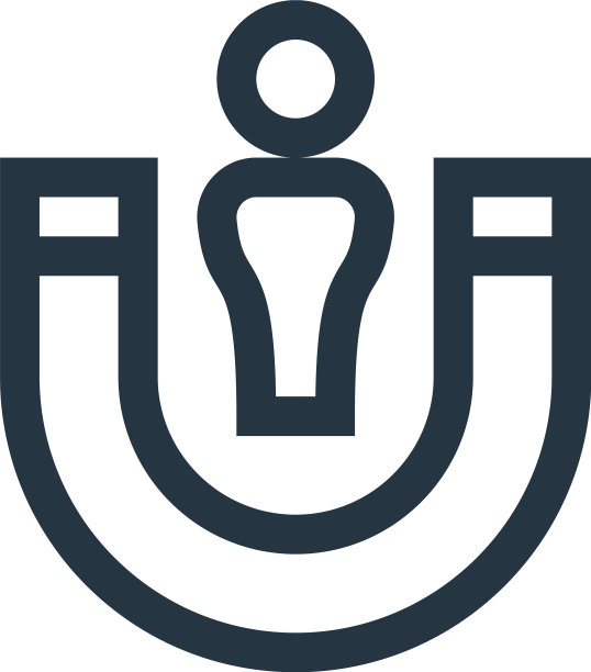 磁铁图标孤立在白色背景大纲图片下载