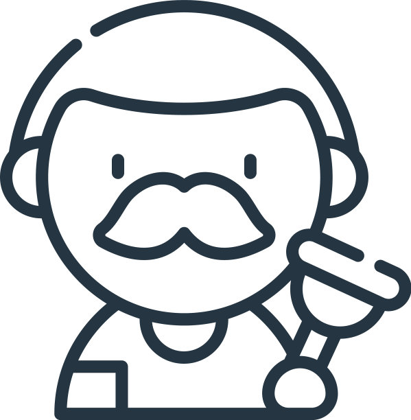 水管工图标孤立在白色背景轮廓图片下载