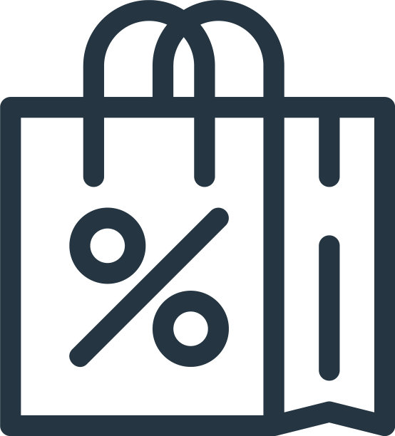 购物袋图标孤立的白色背景图片下载