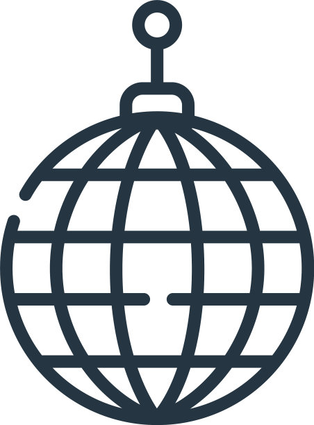 迪斯科球图标迪斯科球可编辑的中风迪斯科图片下载