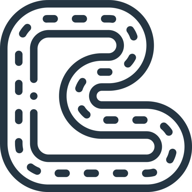 跑道图标孤立的白色背景图片下载