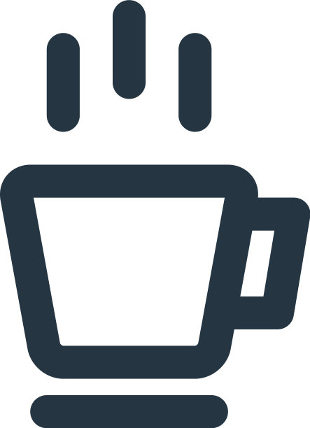 热咖啡图标孤立在白色背景图片下载