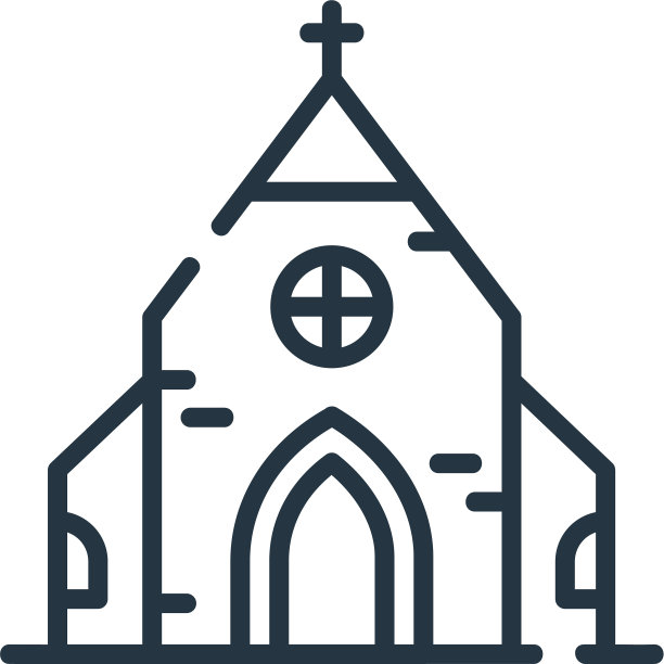教堂图标教堂可编辑的笔画教堂线形图片下载