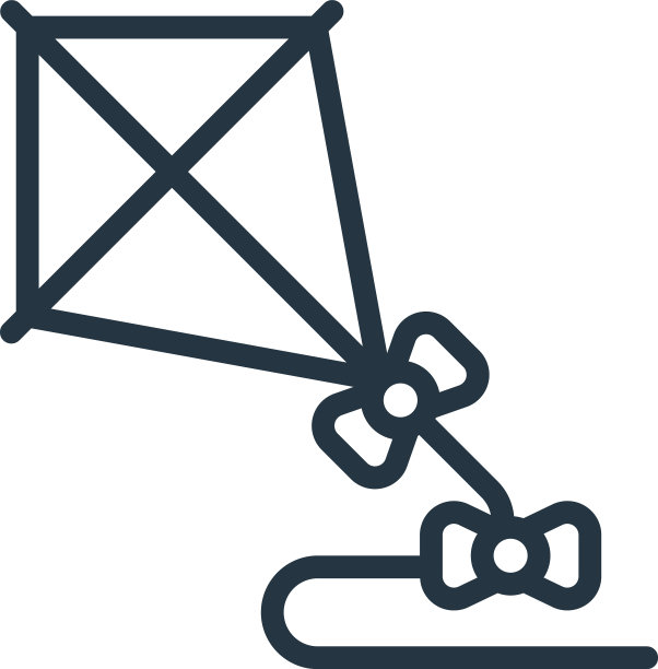 风筝图标风筝可编辑的笔触风筝线性符号图片下载