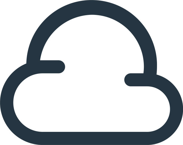 云图标孤立在白色背景轮廓图片下载