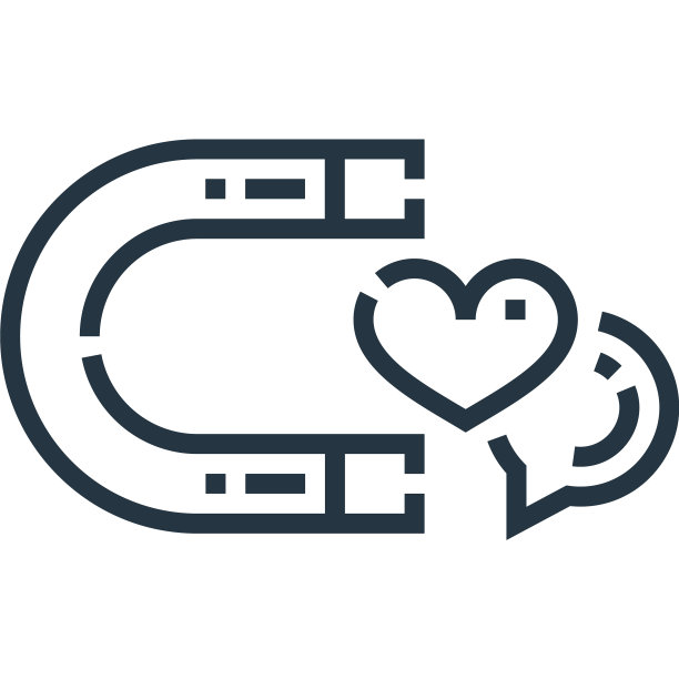 磁铁图标孤立在白色背景大纲图片下载