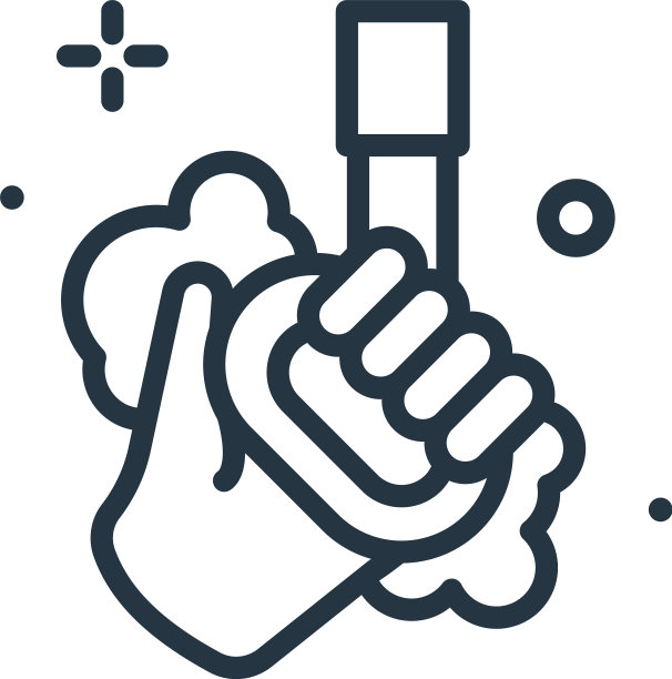 手洗图标孤立的白色背景图片下载