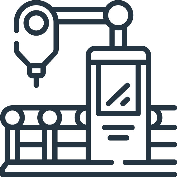 机器图标孤立在白色背景轮廓上图片下载