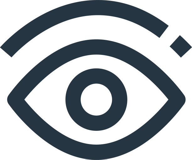 眼睛图标孤立在白色背景轮廓图片下载